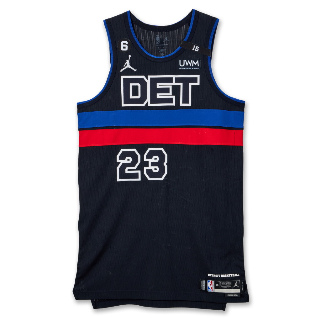 View full screen - View 1 of Lot 36. Jaden Ivey Detroit Pistons 2022-2023 Game Worn Home Jersey.