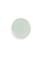 A fine carved pale celadon-glazed 'bat' washer, Seal mark and period of Qianlong | 清乾隆 粉青釉淺浮雕雲蝠紋鏜鑼洗 《大清乾隆年製》款