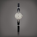 Retailed by Beyer: reference 3306/1 Montre bracelet en or blanc avec bracelet corde | White gold wristwatch with cord bracelet Vers 1962 | Circa 1962