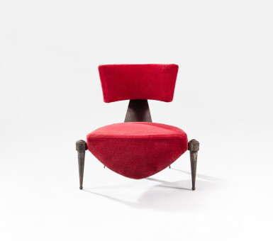 View full screen - View 1 of Lot 146. Trévise low chair, prototype, 1984 | Chauffeuse Trévise, prototype, 1984.