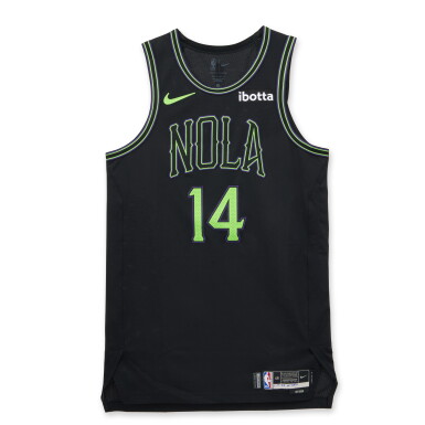 View full screen - View 1 of Lot 130. Brandon Ingram New Orleans Pelicans 2023-2024 In-Season Tournament Game Worn City Edition Jersey .