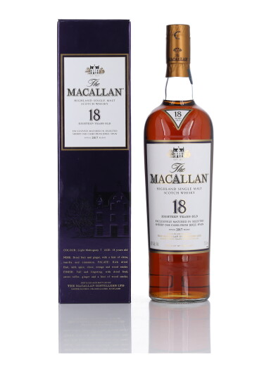 View full screen - View 1 of Lot 30. The Macallan 18 Year Old 43.0 abv NV (1 BT 75cl).