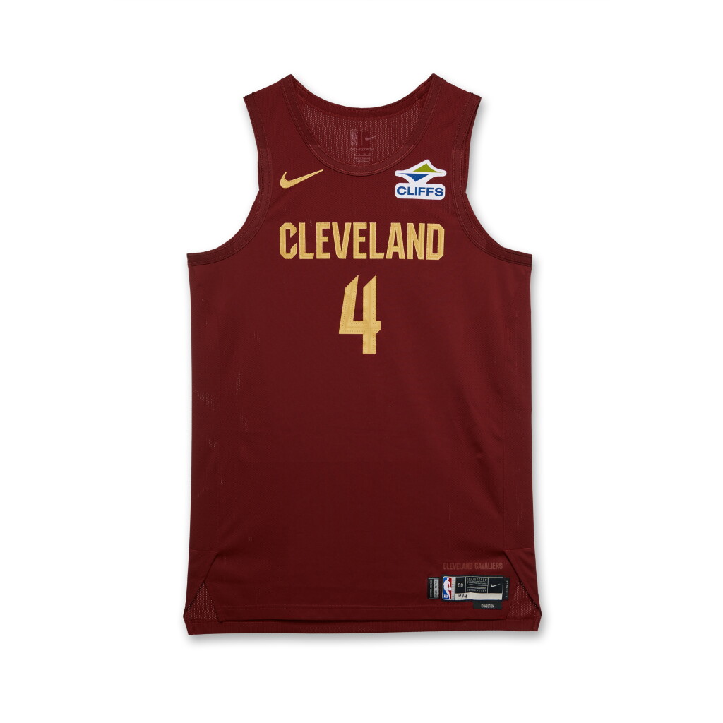 View full screen - View 1 of Lot 49. Evan Mobley Cleveland Cavaliers 2024-2025 Game Worn Icon Edition Jersey.