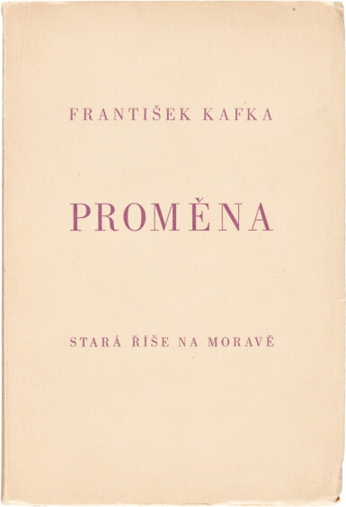 View full screen - View 1 of Lot 65. Kafka | Promena, Stare Rise na Morave, 1929, original printed wrappers.