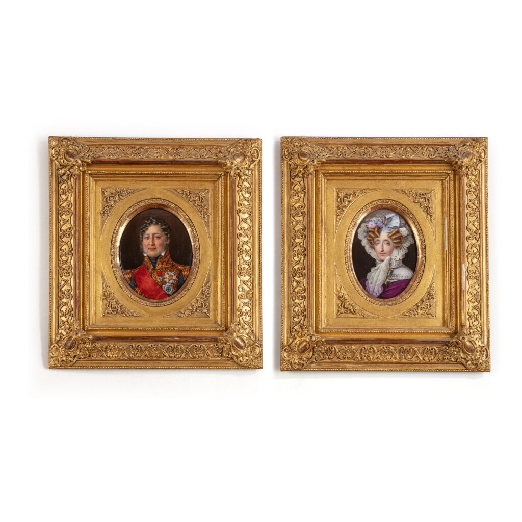 View full screen - View 1 of Lot 1225. Portrait of Louis-Philippe, King of the French (1773-1850); together with a portrait of Queen Marie-Amélie (1782-1866).