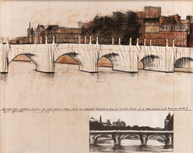 View full screen - View 1 of Lot 112. The Pont Neuf Wrapped (Project for Pont Neuf, Paris) .