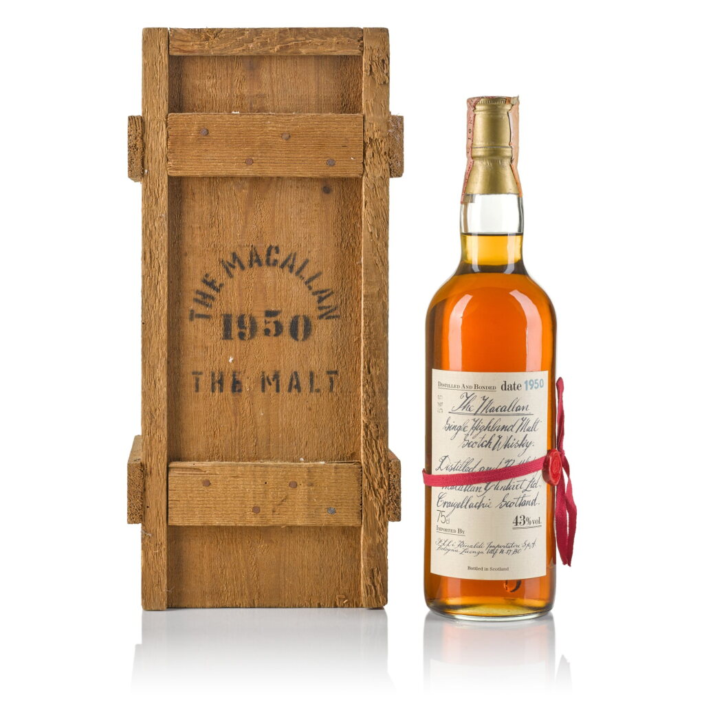View full screen - View 1 of Lot 16. The Macallan Handwritten Label 43.0 abv 1950 (1 Bottle 75cl).