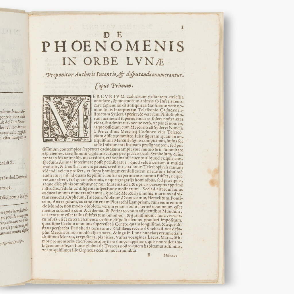 View full screen - View 1 of Lot 45. Galla, Giulio Cesare la | De phoenomenis in orbe lunae novi telescopii usu a D. Gallileo Gallileo …, Venice, 1612, first edition of a rare work from the outset of the Galilean controversy.