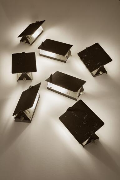 View full screen - View 1 of Lot 26. Set of Seven Wall Lights.