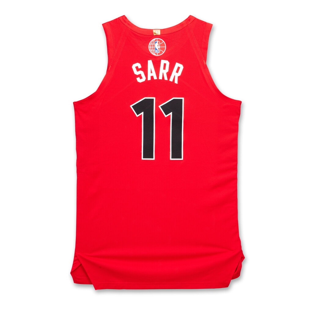 View full screen - View 1 of Lot 38. Olivier Sarr ‘Canada Series’ Toronto Raptors 2025-2026 Game Worn Icon Edition Jersey.