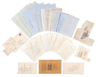 View full screen - View 1 of Lot 110. John Ruskin | A series of 25 autograph letters signed, to Edmund Oldfield of the Arundel Society, 1851–1872.