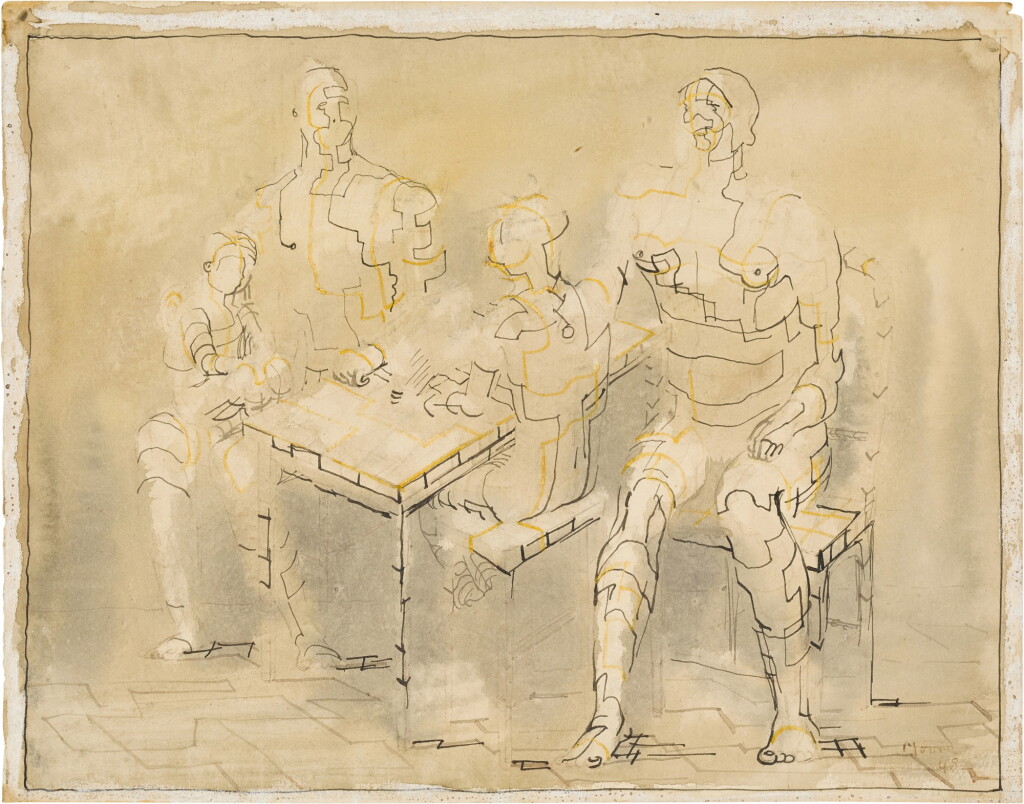 View full screen - View 1 of Lot 103. Family Group Seated at Table.