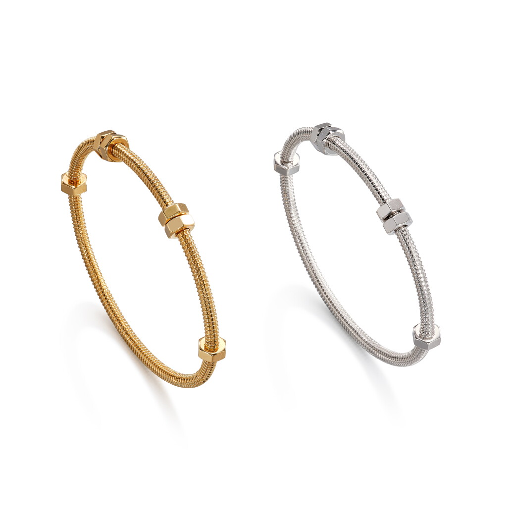 View full screen - View 1 of Lot 2801. 'Écrou' Two Bracelets | 卡地亞 | 'Écrou' K金 手鐲一對.