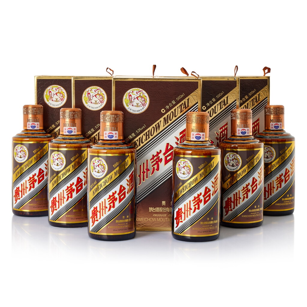 View full screen - View 1 of Lot 5613. 2023年產 "飛天牌"貴州茅台酒 (彩釉珍品) Kweichow Flying Fairy Caiyou Precious Moutai 2023 (6 BT50).