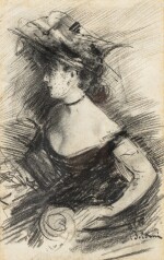 GIOVANNI BOLDINI | FEMME EN BUSTE AU CHAPEAU, DE PROFIL