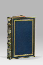 PERRAULT. Contes du temps passé. 1843. Maroquin bleu de Mercier. Premier tirage. Ex. avec la couv. illustrée