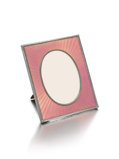 View full screen - View 1 of Lot 103. A Fabergé silver and guilloché enamel photograph frame, workmaster Michael Perkhin, St Petersburg, 1899-1903.