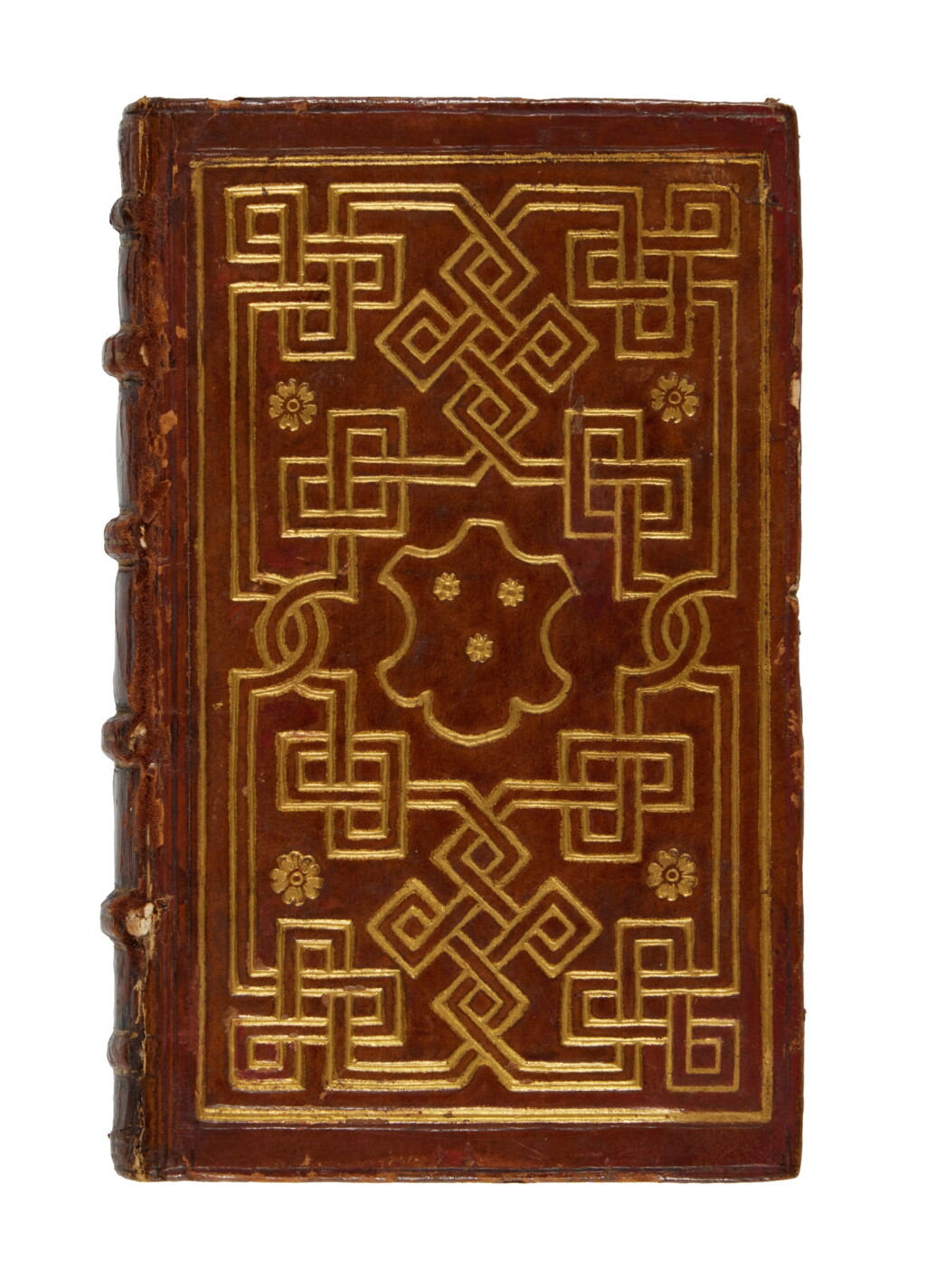 View full screen - View 1 of Lot 55. Juvencus, Sacra poesis, Lyon, 1553, contemporary Lyonese panel stamp binding for Benoît le Court.