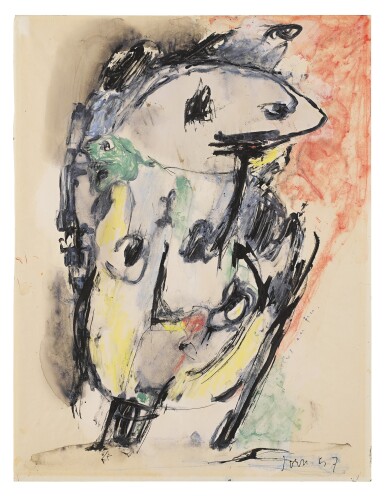 View full screen - View 1 of Lot 53. ASGER JORN | CUL EN FEU.