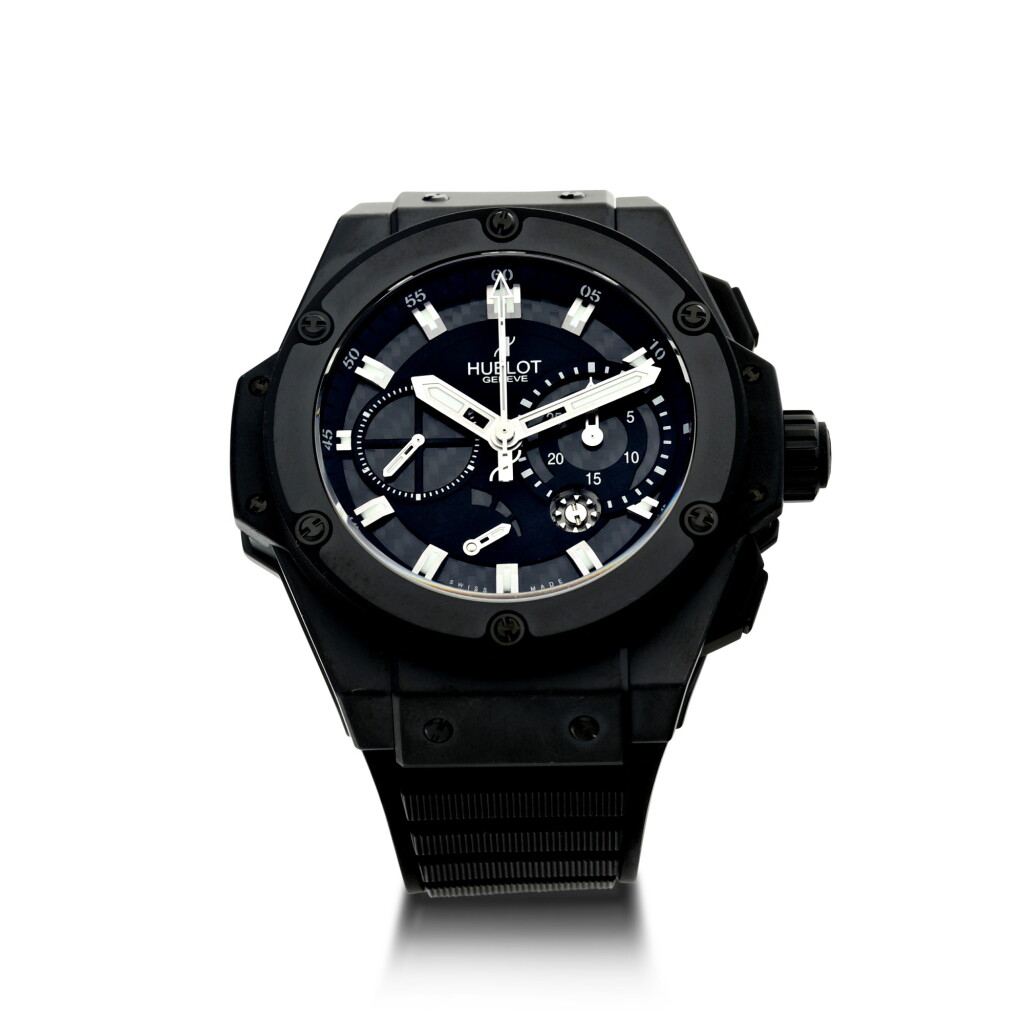 Voir en plein écran - Voir 1 du lot 233. BIG BANG KING POWER BLACK MAGIC A LIMITED EDITION STEEL AND CARBON FIBER SPLIT SECONDS CHRONOGRAPH WRISTWATCH, CIRCA 2010.