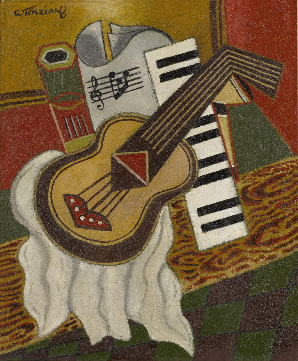 View full screen - View 1 of Lot 116. Sold Without Reserve | GEORGES TERZIAN | LA FEUILLE À MUSIQUE.