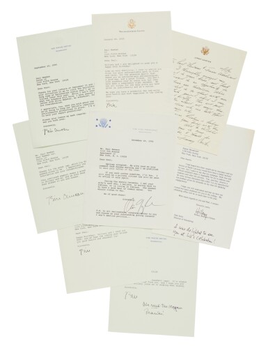 View full screen - View 1 of Lot 213. William Jefferson Clinton, and others | A collection of letters by United States presidents and other notables to Paul Newman and/or Joanne Woodward.