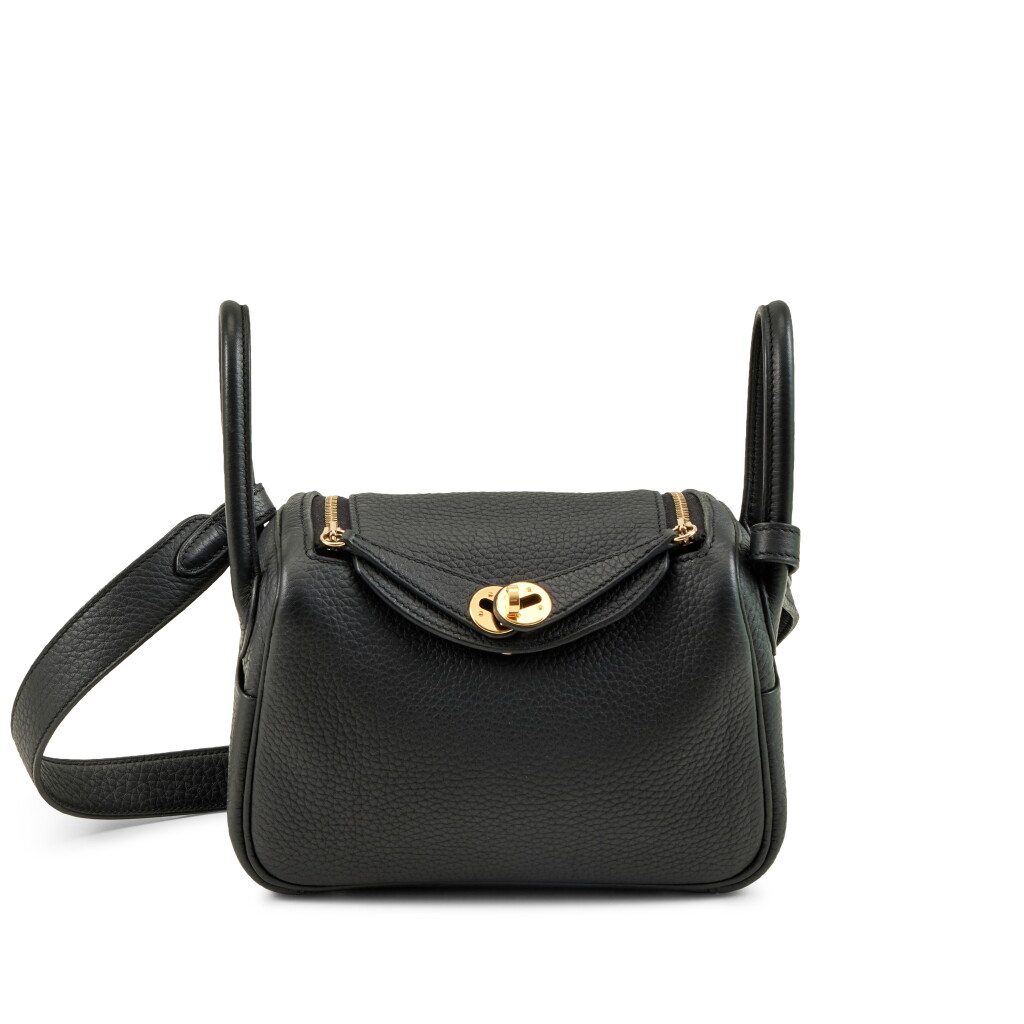 View full screen - View 1 of Lot 165. Black Clémence Mini Lindy 20 Gold Hardware, 2024.