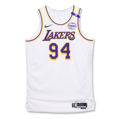 View full screen - View 1 of Lot 115. Armel Traoré ‘Christmas Day’ Los Angeles Lakers 2024-2025 Game Issued Association Edition Jersey.