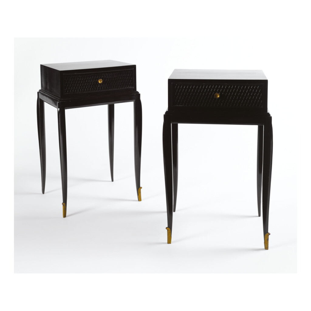 View full screen - View 1 of Lot 145. JEAN PASCAUD | PAIR OF SIDE TABLES.