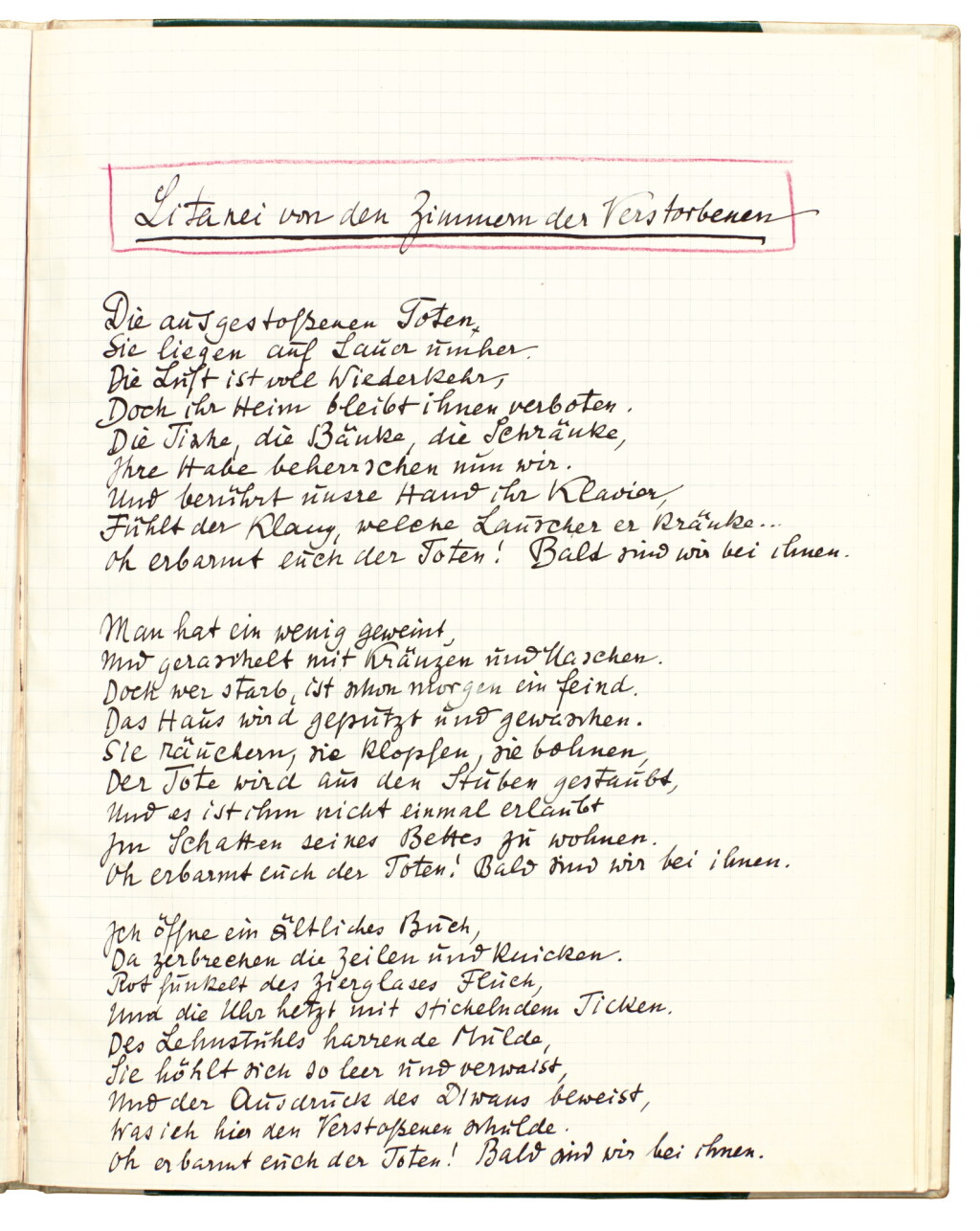 View full screen - View 1 of Lot 302. F. Werfel, Four autograph poems from 'Ein Totenpsalter', c. 1935 or later.