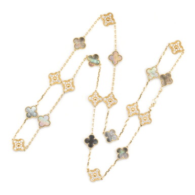 View full screen - View 1 of Lot 137. SAUTOIR NACRE ET DIAMANTS, "ALHAMBRA", VAN CLEEF & ARPELS | MOTHER-OF-PEARL AND DIAMOND SAUTOIR, 'ALHAMBRA', VAN CLEEF & ARPELS.