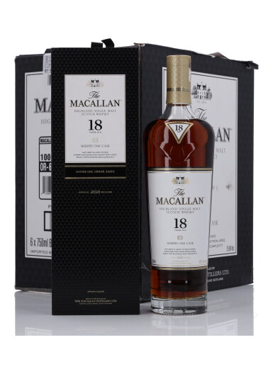 View full screen - View 1 of Lot 54. The Macallan 18 Year Old Sherry Oak 43.0 abv NV (6 Bottles 75cl).