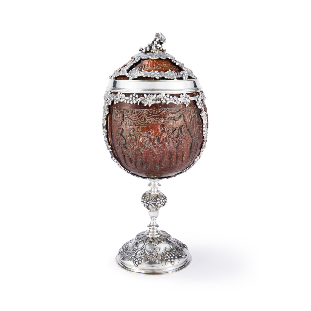 View full screen - View 1 of Lot 45. An English Silver-Mounted Coconut Wedding Cup, Robert Hennell, London, 1864.