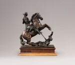Equestrian statue figuring a Roman emperor | Statue équestre représentant un empereur romain