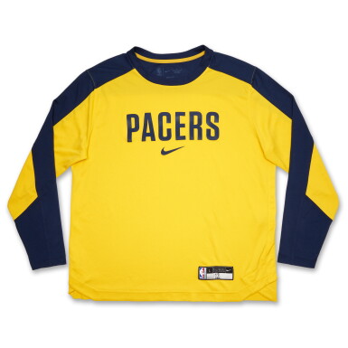 View full screen - View 1 of Lot 91. Johnny Furphy Indiana Pacers 2025 NBA Finals Game Worn Warmup Top | Game 2.