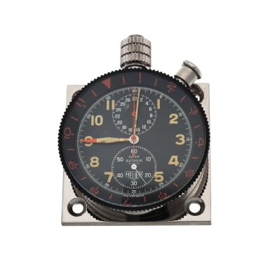 View full screen - View 1 of Lot 4. SUPER AUTAVIA A STAINLESS STEEL DASH-MOUNTED TIMER, CIRCA 1970.