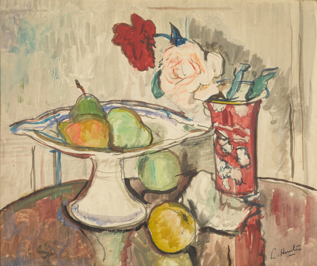 View full screen - View 1 of Lot 686. Pears, Roses and Apples.