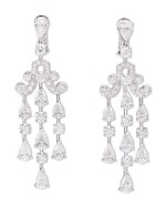 GRAFF | 'CHANDELIER' PAIR OF DIAMOND PENDENT EARRINGS | 格拉夫 | 'Chandelier' 鑽石吊耳環一對