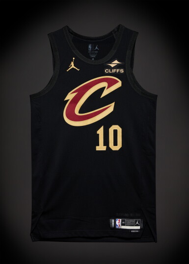View full screen - View 1 of Lot 36. Darius Garland Cleveland Cavaliers 2025-2026 Emirates NBA Cup Game Worn Statement Edition Jersey.
