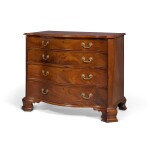 Very Fine and Rare Chippendale Highly Figured Mahogany Serpentine-Front Chest of Drawers, Attributed to Jonathan Gostelowe (1745-1795), Philadelphia, Pennsylvania, Circa 1785