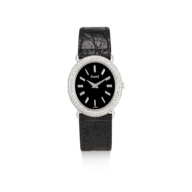 View full screen - View 1 of Lot 100. PIAGET | REFERENCE 9815, A WHITE GOLD AND DIAMOND-SET WRISTWATCH, CIRCA 2000.