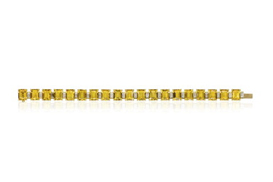 View full screen - View 1 of Lot 23. Citrine and diamond bracelet, Michele della Valle.