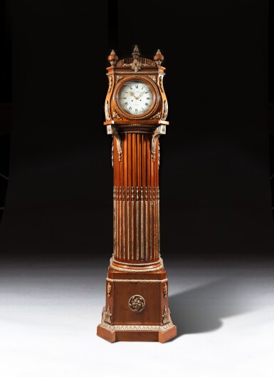 View full screen - View 1 of Lot 245. A silvered-wood mounted mahogany longcase organ clock, Christian Ernst Kleemeyer, Berlin, circa 1790.