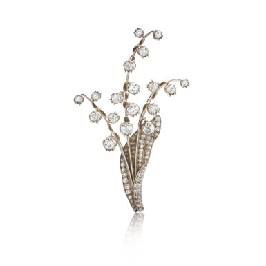 View full screen - View 1 of Lot 1079. Diamond brooch, 1890s.