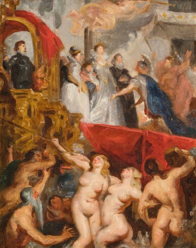 View full screen - View 1 of Lot 146. The Arrival of Maria Marsiglia after Rubens.