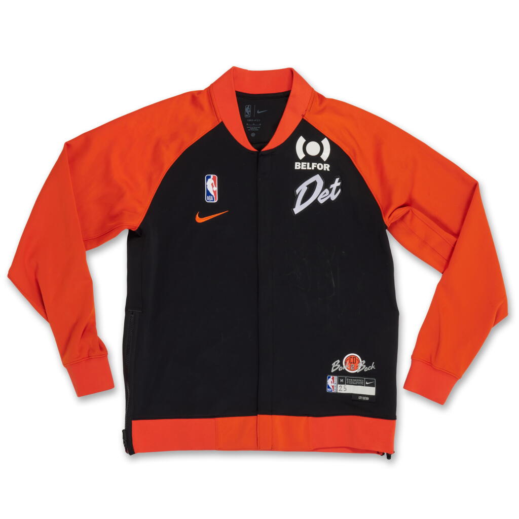 View full screen - View 1 of Lot 152. Marcus Sasser Detroit Pistons 2024-2025 Game Worn City Edition Warmup Top .