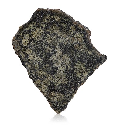 View full screen - View 1 of Lot 86. A Complete Slice of an Exotic Martian Meteorite — NWA 13276.