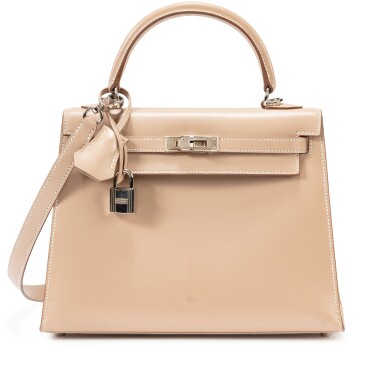 View full screen - View 1 of Lot 402. Argile Tadelakt Kelly 25 Sellier Guilloché Palladium Hardware, 2013.