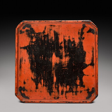 View full screen - View 1 of Lot 287. A Japanese negoro lacquer tray, Edo Period, 17th century.