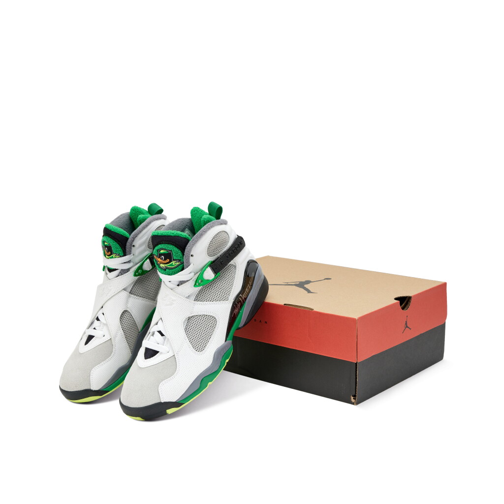 全萤幕检视 - 查看38Nike Air Jordan 8 Oregon Ducks DropX UofO PE | Size 8的1